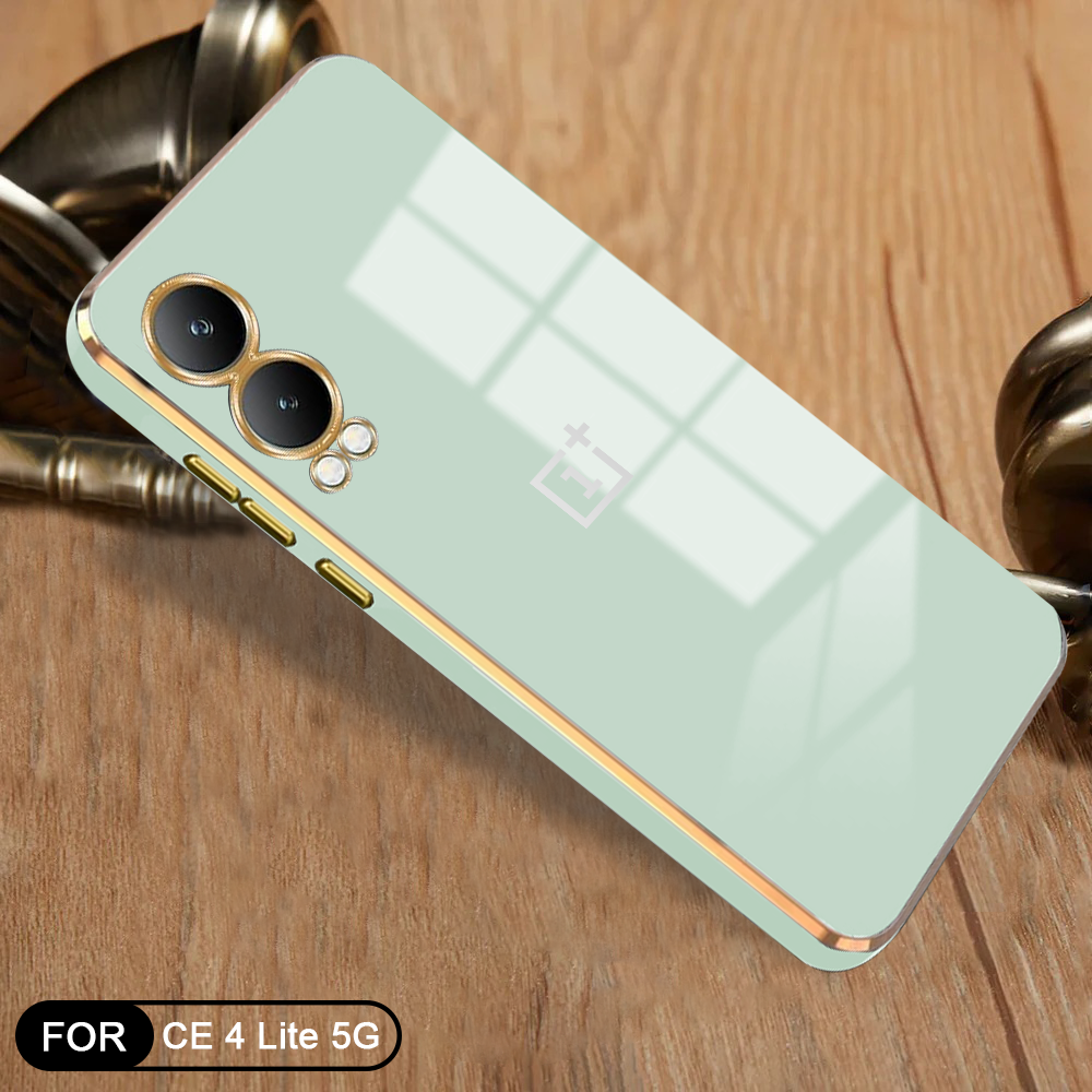 ONEPLUS NORD CE 4 LITE 5G ULTRA-SHINE GOLD ELECTROPLATED LUXURIOUS  BACK CASE WITH CAMERA PROTECTION