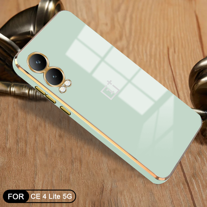 ONEPLUS NORD CE 4 LITE 5G ULTRA-SHINE GOLD ELECTROPLATED LUXURIOUS  BACK CASE WITH CAMERA PROTECTION