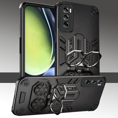 Oppo Reno 12 5G Armor knight Series Camera Protection 2 in 1 Shockproof Phone Cover with Kickstand