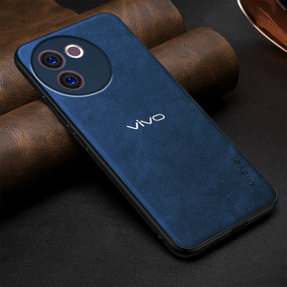 VIVO V30E 5G Business Style PU LEATHER PROTECTIVE BACK CASE WITH CAMERA PROTECTION