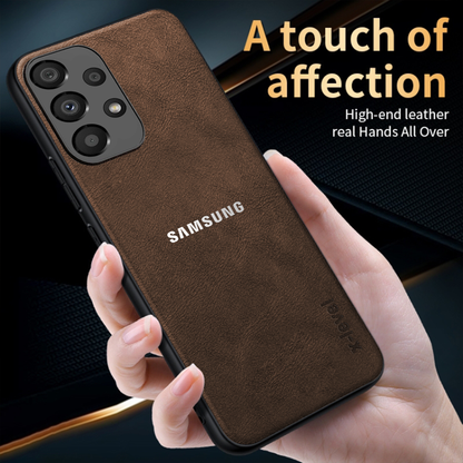 GALAXY A33 5G  Business Style PU LEATHER PROTECTIVE BACK CASE WITH CAMERA PROTECTION