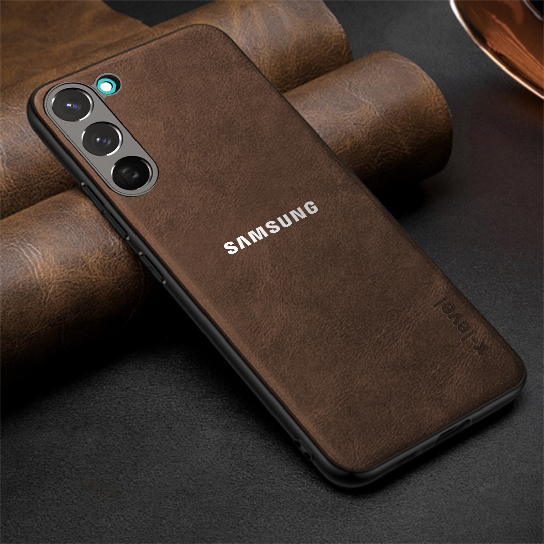 GALAXY S22 5G  Business Style  PU LEATHER PROTECTIVE BACK CASE WITH CAMERA PROTECTION