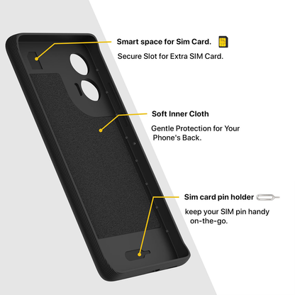 MOTOROLA EDGE 50 FUSION 5G 3D Hexa Cube Design Drop Protection | Camera Protection TPU Back Case