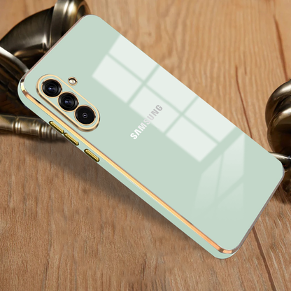GALAXY A36 5G ULTRA-SHINE GOLD ELECTROPLATED LUXURIOUS  BACK CASE WITH CAMERA PROTECTION