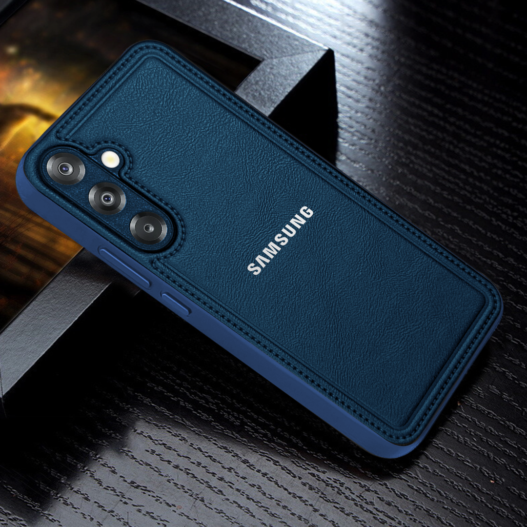 Samsung Galaxy A35 5G Vintage Leather Stitched Protective Back Case