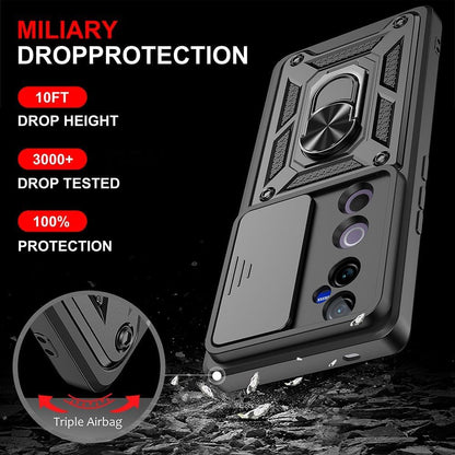 VIVO V40 5G Armor Military-grade Case With Sliding Camera Cover & 360 Kickstand
