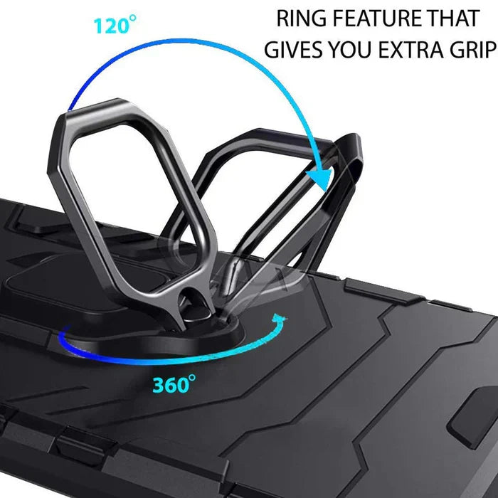 Galaxy A53 5G Black Panther Metal Bracket Shockproof Protective Back Case