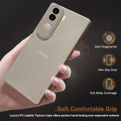 Vivo V40e 5G Solid Color Leather Texture Matte Phone Back Case