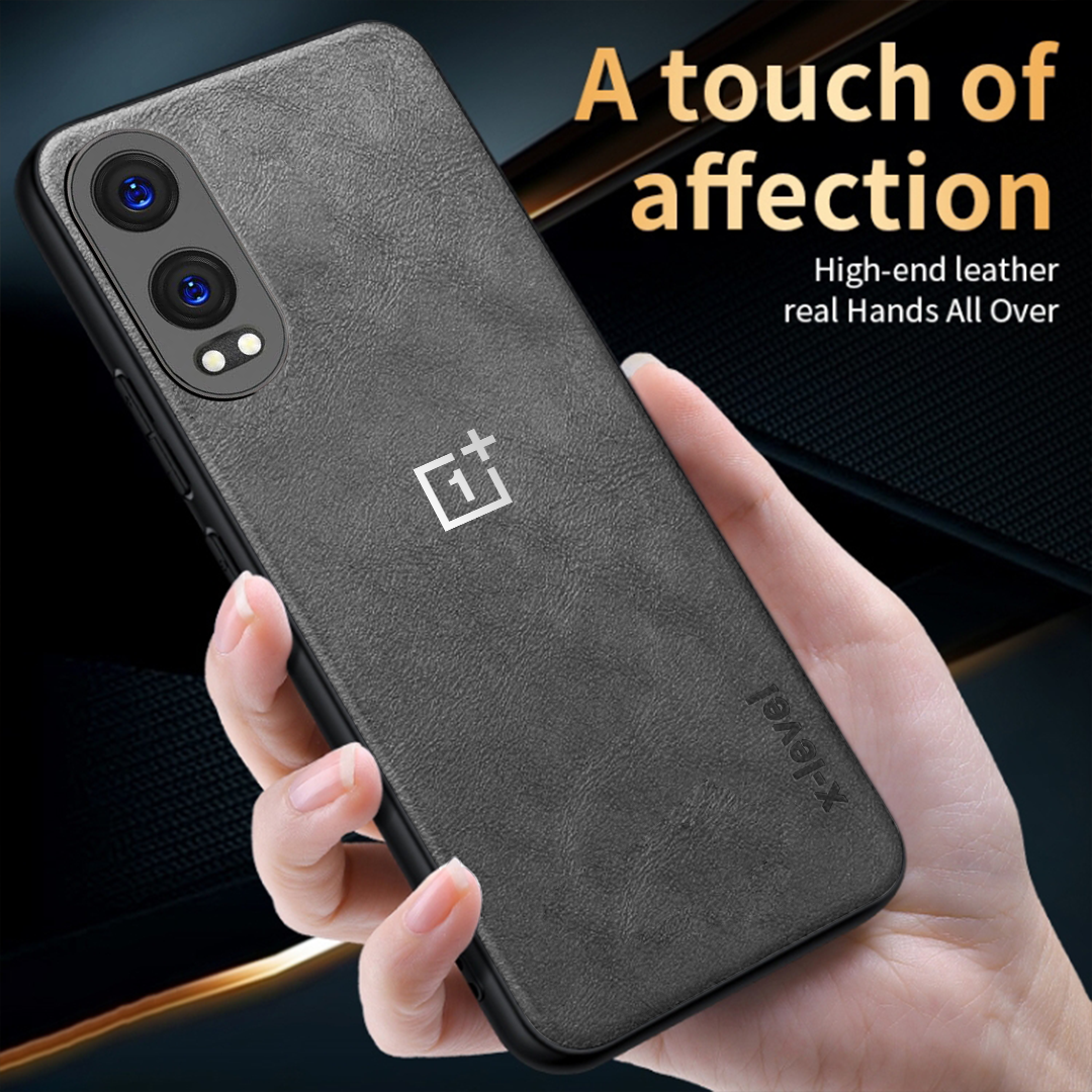 ONEPLUS CE4 LITE 5G Business Style PU LEATHER PROTECTIVE BACK CASE WITH CAMERA PROTECTION