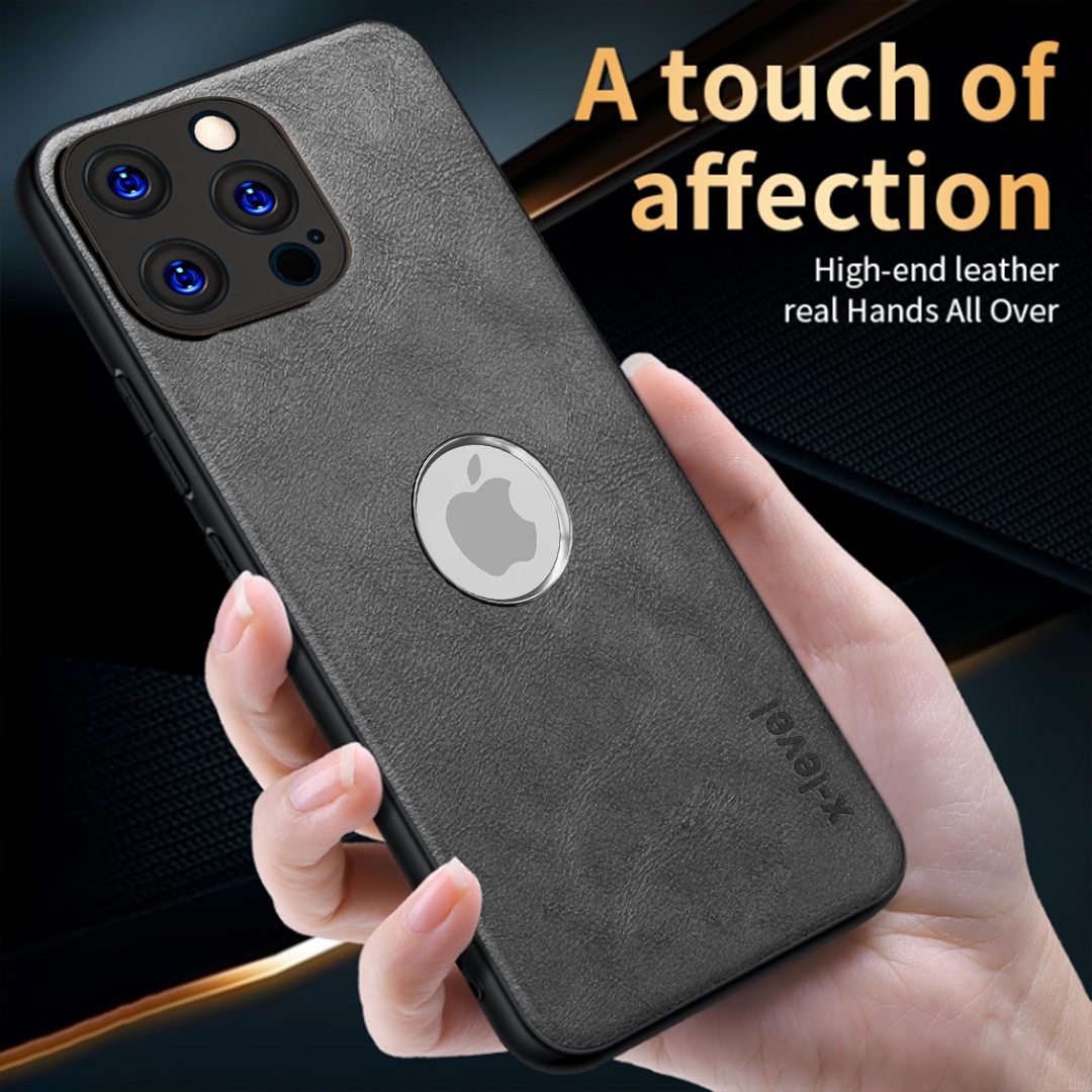 IPHONE 14 PRO 5G Business Style PU LEATHER PROTECTIVE BACK CASE WITH CAMERA PROTECTION