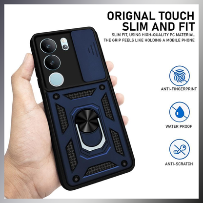 VIVO V29 PRO 5G Armor Military-grade Case With Sliding Camera Cover & 360 Kickstand