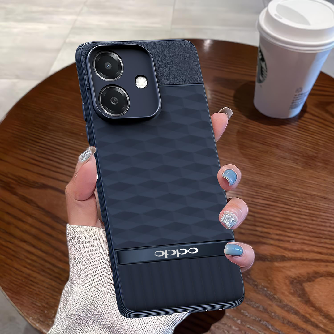OPPO A3X 5G 3D Hexa Cube Design Drop Protection | Camera Protection TPU Back Case