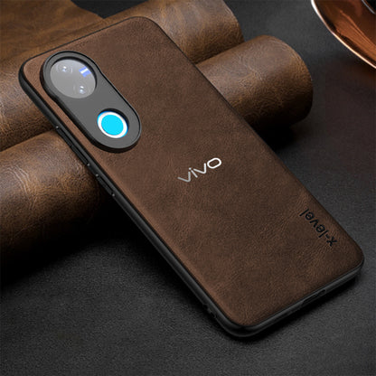 VIVO V50 5G  Business Style PU LEATHER PROTECTIVE BACK CASE WITH CAMERA PROTECTION