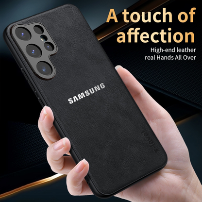 Samsung Galaxy S22 ULTRA 5G BUSINESS STYLE PU LEATHER PROTECTIVE BACK CASE WITH CAMERA PROTECTION