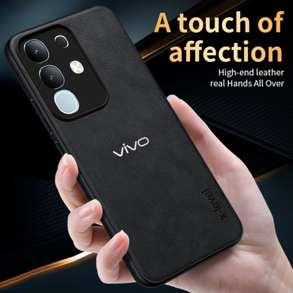 VIVO T4x 5G  Business Style  PU LEATHER PROTECTIVE BACK CASE WITH CAMERA PROTECTION