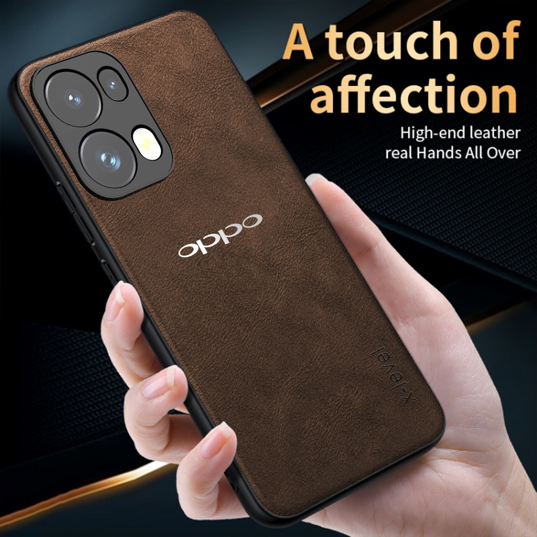 OPPO RENO 13 PRO 5G Business Style  PU LEATHER PROTECTIVE BACK CASE WITH CAMERA PROTECTION