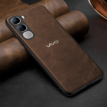 VIVO Y300 5G Business Style PU LEATHER PROTECTIVE BACK CASE WITH CAMERA PROTECTION