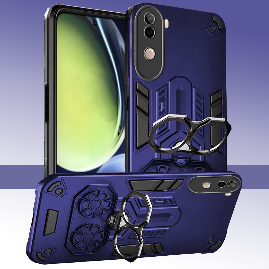 Vivo V40e 5G Armor knight Series Camera Protection 2 in 1 Shockproof Phone Cover with Kickstand