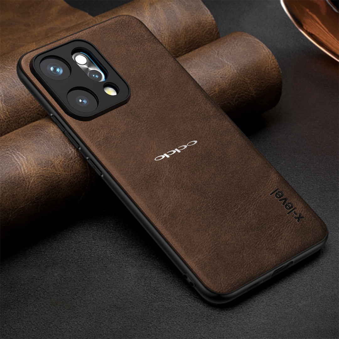 OPPO RENO 14 5G  Business Style PU LEATHER PROTECTIVE BACK CASE WITH CAMERA PROTECTION