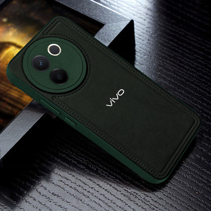 VIVO V30E 5G Vintage Leather Stitched Protective Back Case