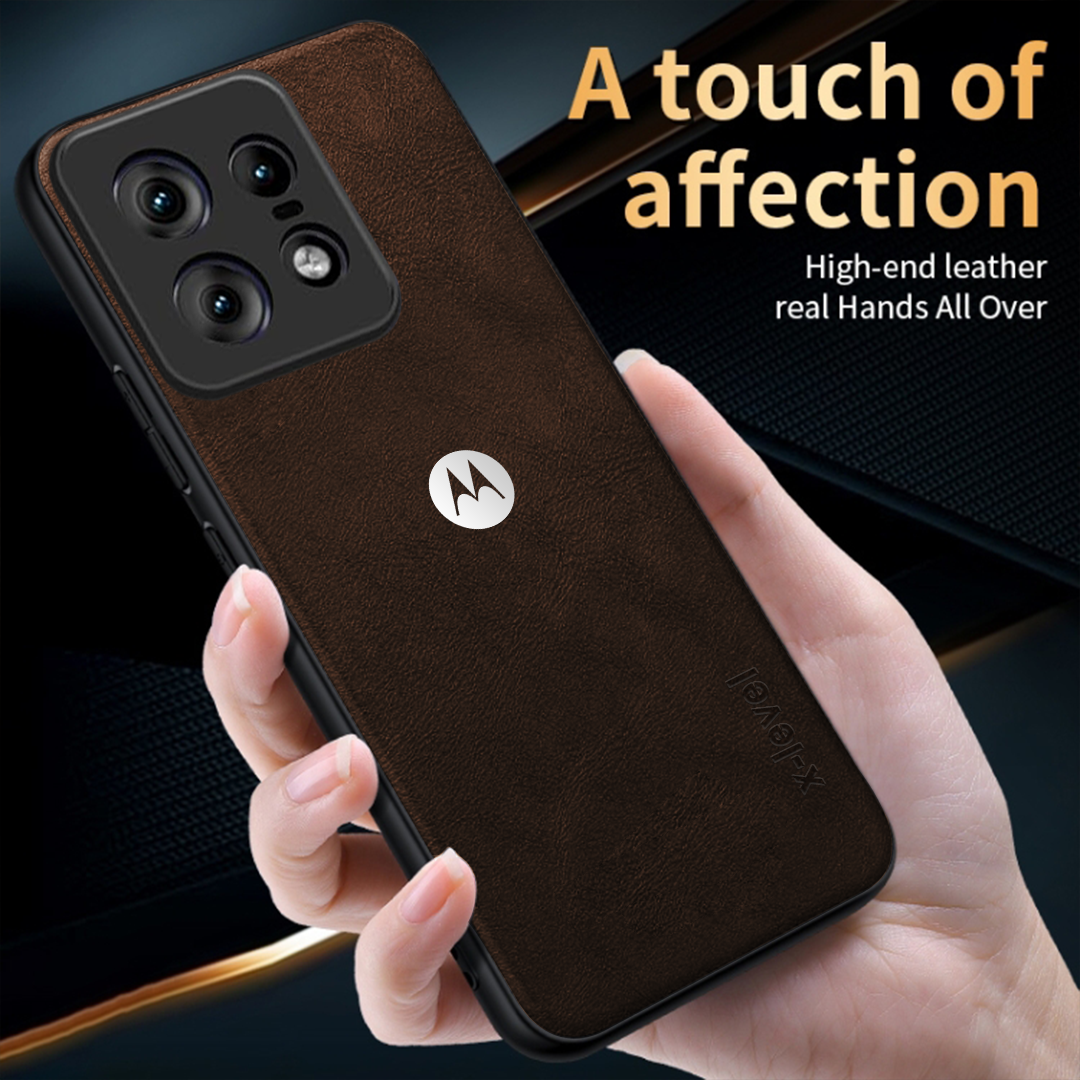 MOTO EDGE 50 PRO 5G  Business Style PU LEATHER PROTECTIVE BACK CASE WITH CAMERA PROTECTION