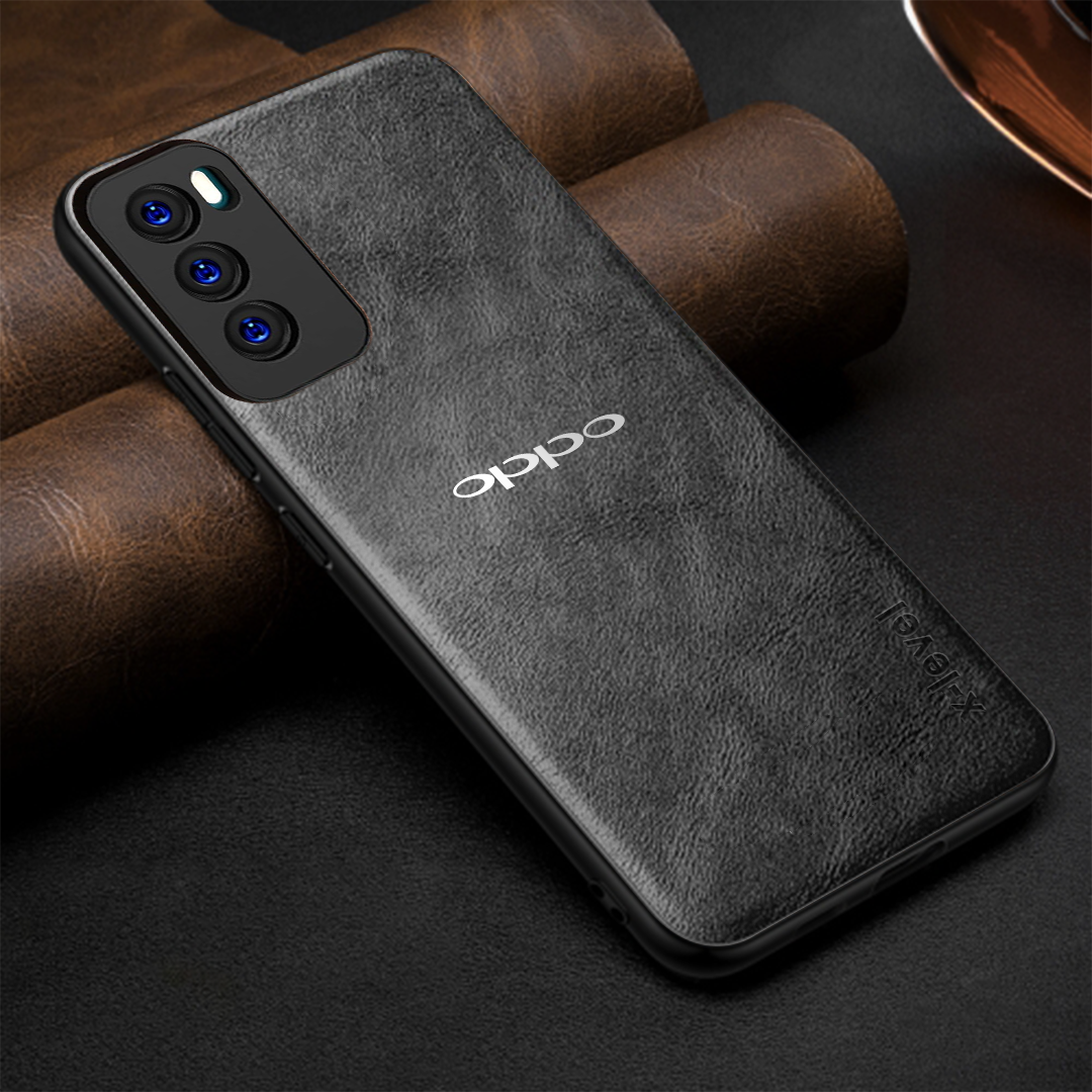 OPPO RENO 12 5G Business Style PU LEATHER PROTECTIVE BACK CASE WITH CAMERA PROTECTION