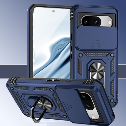 GOOGLE PIXEL 8 5G Armor Military-grade Case With Sliding Camera Cover & 360 Kickstand