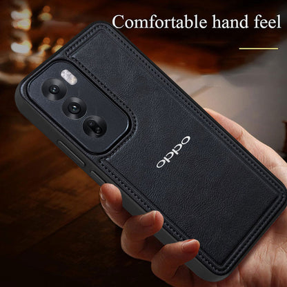 OPPO RENO 12 5G Vintage Leather Stitched Protective Back Case