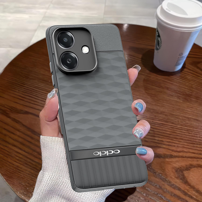 OPPO A3X 5G 3D Hexa Cube Design Drop Protection | Camera Protection TPU Back Case