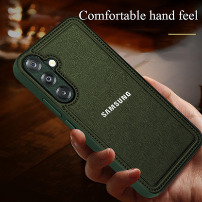 Samsung Galaxy A35 5G Vintage Leather Stitched Protective Back Case