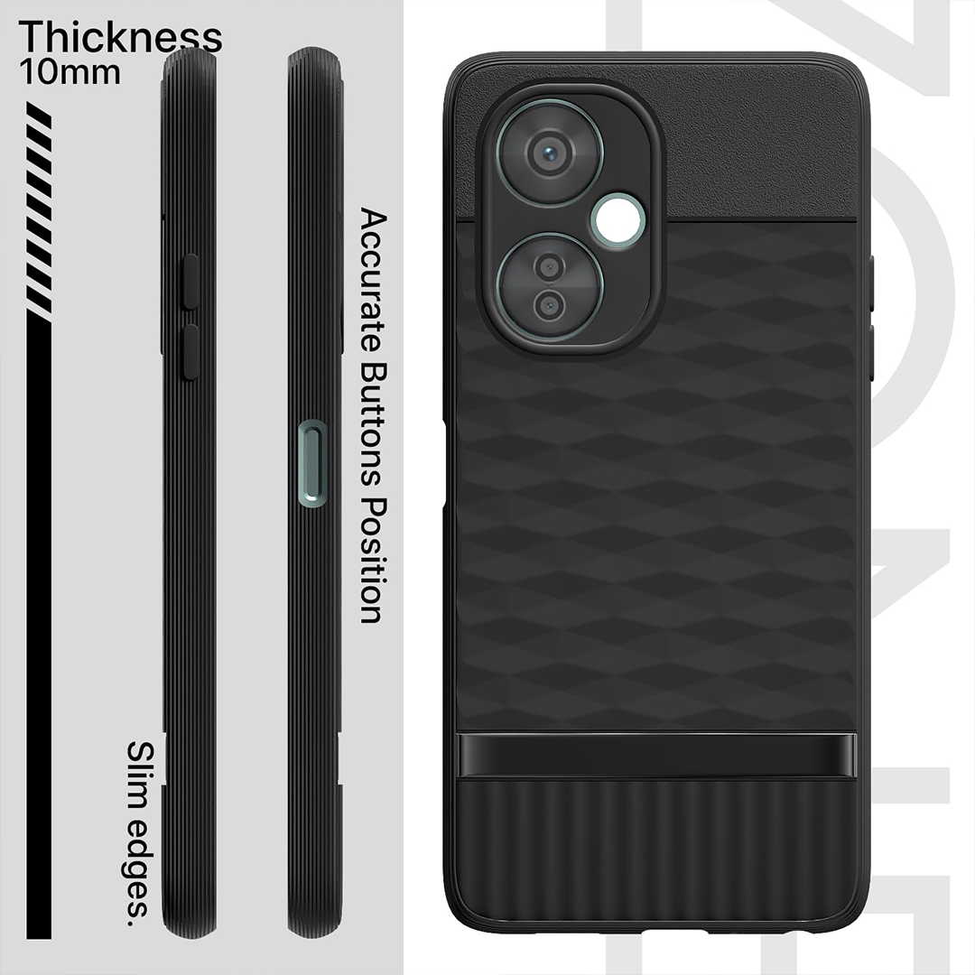 ONEPLUS NORD CE3 LITE 5G 3D Hexa Cube Design Drop Protection | Camera Protection TPU Back Case