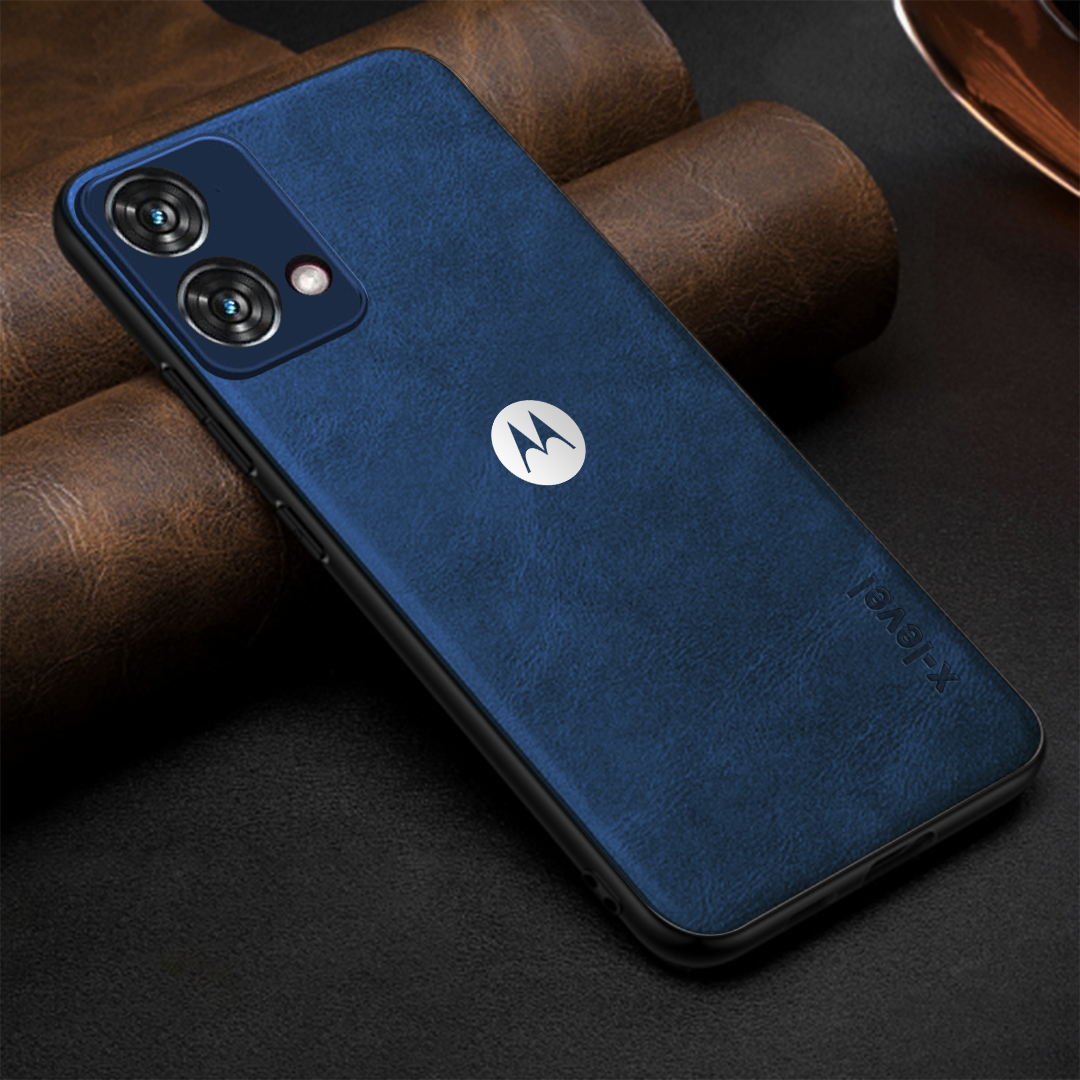 MOTO G84 5G  Business Style PU LEATHER PROTECTIVE BACK CASE WITH CAMERA PROTECTION
