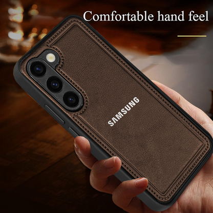 Samsung Galaxy S23 5G Vintage Leather Stitched Protective Back Case