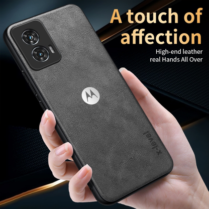 MOTO EDGE 50 FUSION 5G  Business Style PU LEATHER PROTECTIVE BACK CASE WITH CAMERA PROTECTION