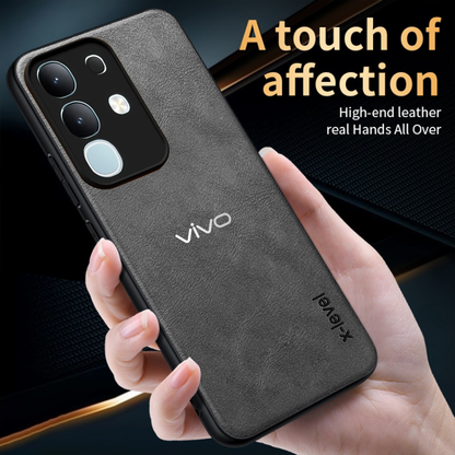 VIVO T4x 5G  Business Style  PU LEATHER PROTECTIVE BACK CASE WITH CAMERA PROTECTION