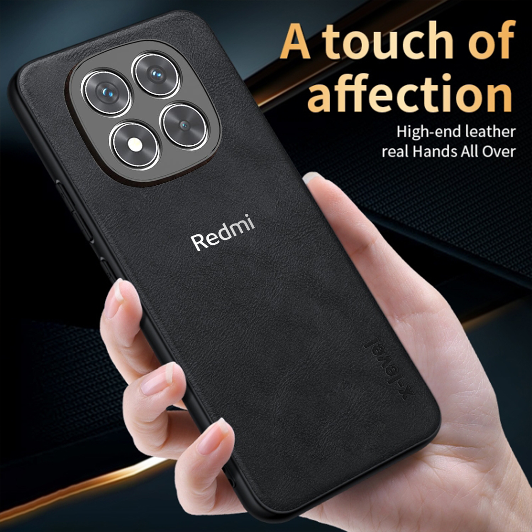 REDMI NOTE 14 PRO 5G Business Style PU LEATHER PROTECTIVE BACK CASE WITH CAMERA PROTECTION