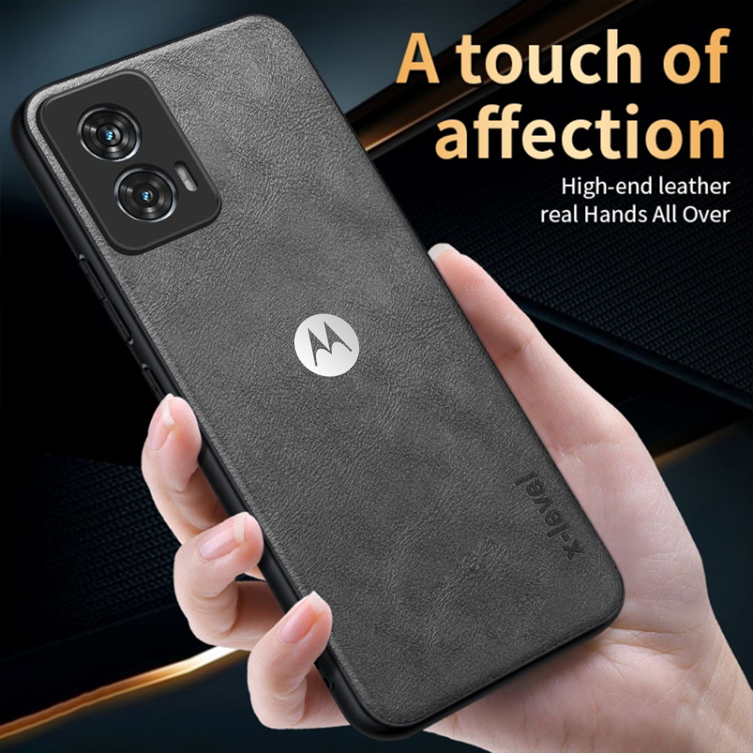 MOTOROLA EDGE 50 FUSION 5G Business Style PU LEATHER PROTECTIVE BACK CASE WITH CAMERA PROTECTION