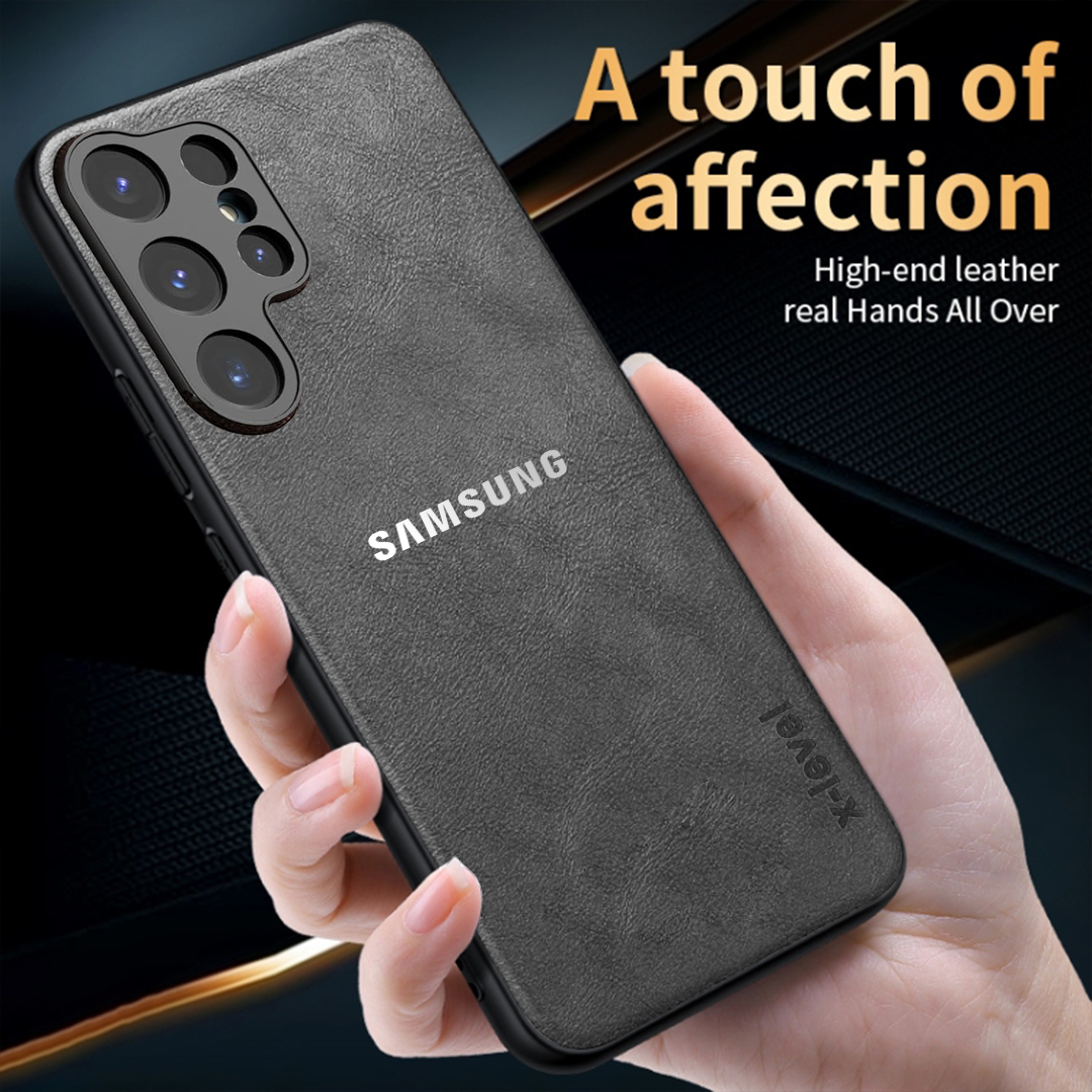 Samsung Galaxy S25 ULTRA 5G BUSINESS STYLE PU LEATHER PROTECTIVE BACK CASE WITH CAMERA PROTECTION