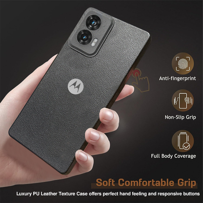 MOTO EDGE 50 FUSION 5G Solid Color Leather Texture Matte Phone Back Case
