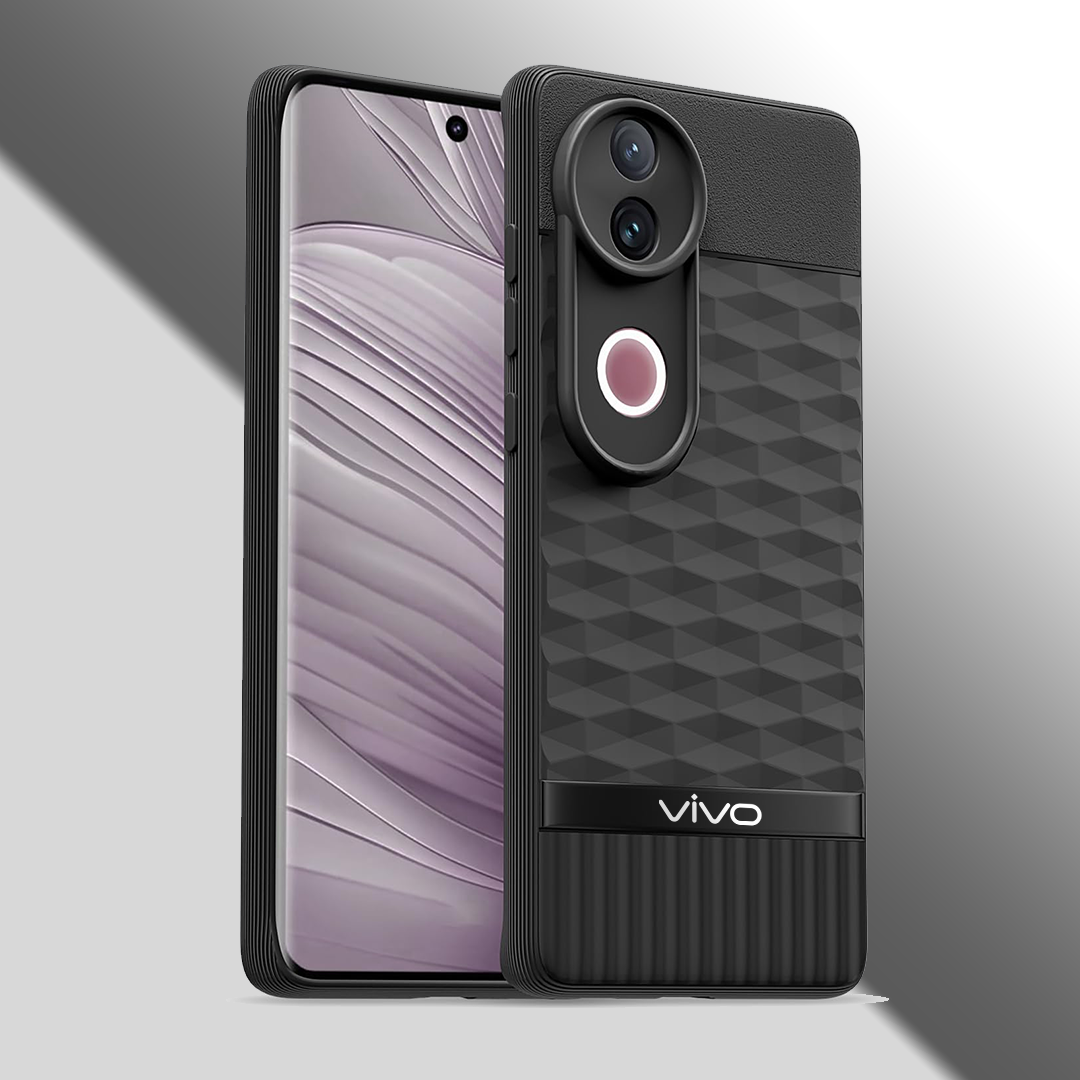 VIVO V50 5G 3D Hexa Cube Design Drop Protection | Camera Protection  TPU Back Case