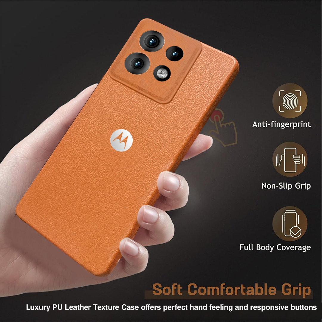MOTO EDGE 50 NEO 5G Solid Color Leather Texture Matte Phone Back Case