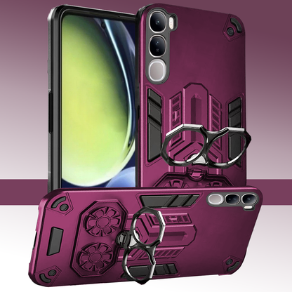 Vivo Y300 5G Armor knight Series Camera Protection 2 in 1 Shockproof Phone Cover with Kickstand