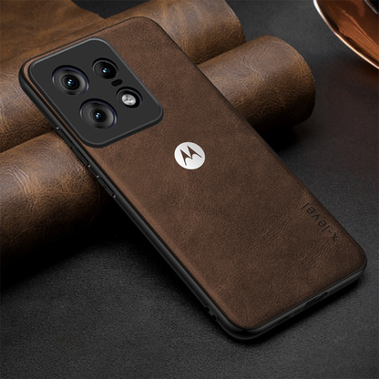 MOTO EDGE 50 PRO 5G  Business Style PU LEATHER PROTECTIVE BACK CASE WITH CAMERA PROTECTION