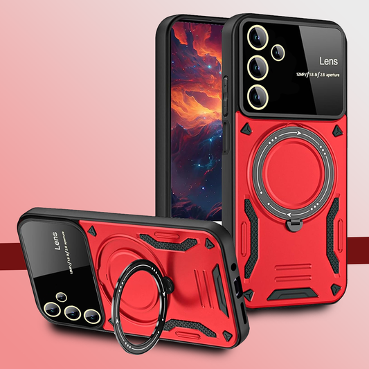 SAMSUNG GALAXY S24 5G Heavy Duty Rugged Shockproof Camera Lens Protector Phone Cover with Kickstand