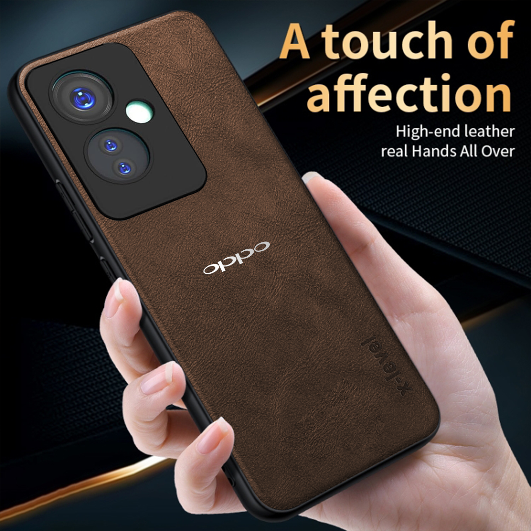 OPPO F25 Pro 5G Business Style PU LEATHER PROTECTIVE BACK CASE WITH CAMERA PROTECTION