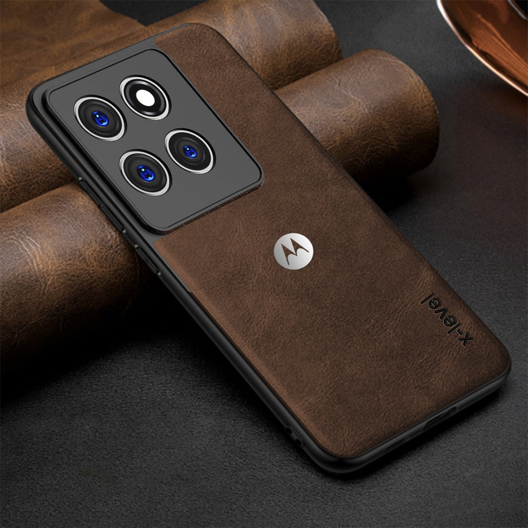MOTOROLA EDGE 60 PRO 5G Business Style PU LEATHER PROTECTIVE BACK CASE WITH CAMERA PROTECTION