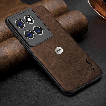 MOTOROLA EDGE 60 PRO 5G Business Style PU LEATHER PROTECTIVE BACK CASE WITH CAMERA PROTECTION