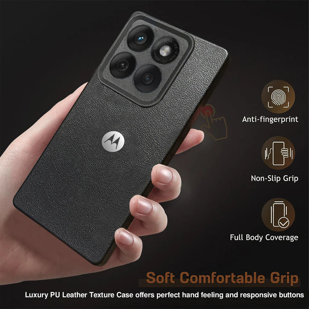 MOTO EDGE 60 FUSION 5G Solid Color Leather Texture Matte Phone Back Case
