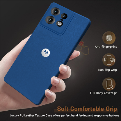 MOTO EDGE 50 PRO 5G Solid Color Leather Texture Matte Phone Back Case