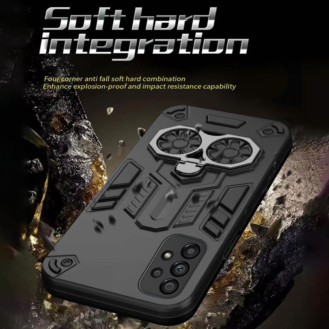 Samsung Galaxy A53 5G Armor knight Series Camera Protection 2 in 1 Shockproof Phone Cover with Kickstand
